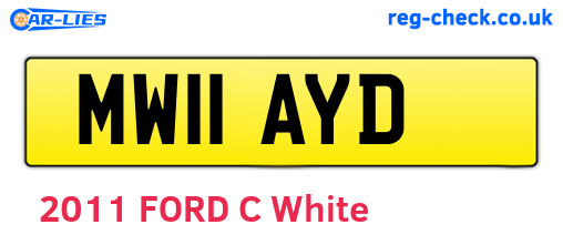 MW11AYD are the vehicle registration plates.