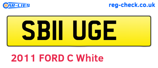 SB11UGE are the vehicle registration plates.
