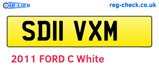 SD11VXM are the vehicle registration plates.