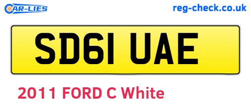 SD61UAE are the vehicle registration plates.