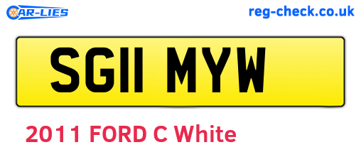 SG11MYW are the vehicle registration plates.