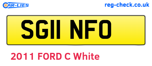 SG11NFO are the vehicle registration plates.