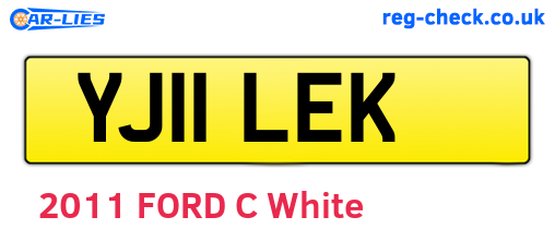YJ11LEK are the vehicle registration plates.