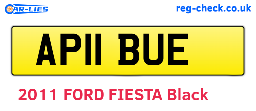 AP11BUE are the vehicle registration plates.
