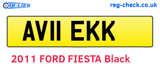 AV11EKK are the vehicle registration plates.