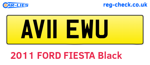 AV11EWU are the vehicle registration plates.