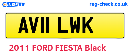 AV11LWK are the vehicle registration plates.