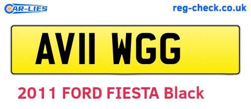 AV11WGG are the vehicle registration plates.