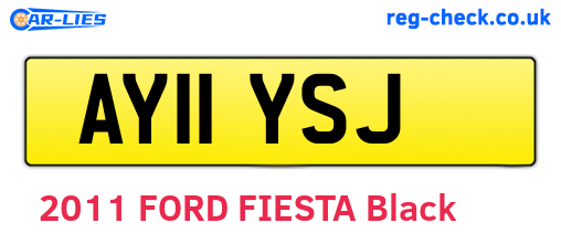 AY11YSJ are the vehicle registration plates.