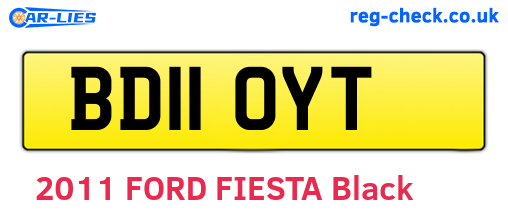 BD11OYT are the vehicle registration plates.