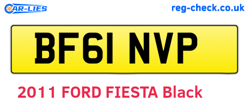 BF61NVP are the vehicle registration plates.