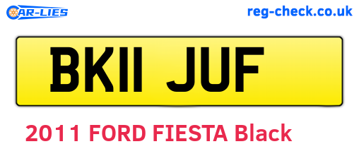 BK11JUF are the vehicle registration plates.