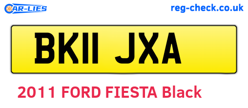 BK11JXA are the vehicle registration plates.