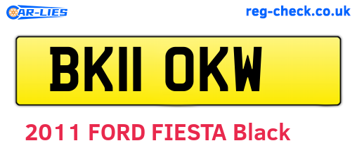 BK11OKW are the vehicle registration plates.