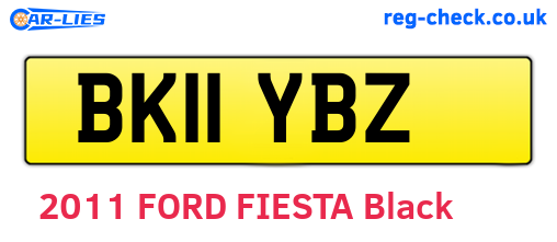 BK11YBZ are the vehicle registration plates.