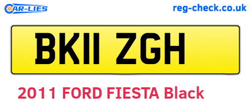 BK11ZGH are the vehicle registration plates.
