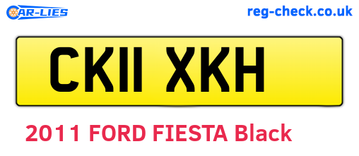 CK11XKH are the vehicle registration plates.