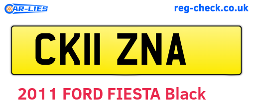 CK11ZNA are the vehicle registration plates.