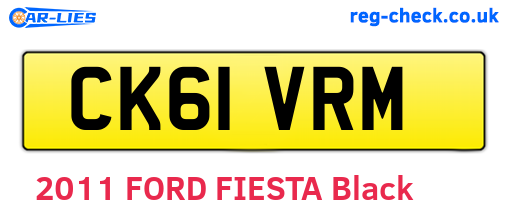 CK61VRM are the vehicle registration plates.