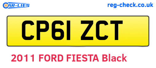 CP61ZCT are the vehicle registration plates.
