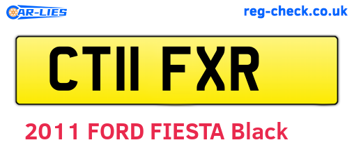 CT11FXR are the vehicle registration plates.