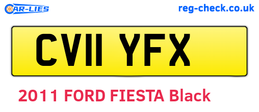CV11YFX are the vehicle registration plates.