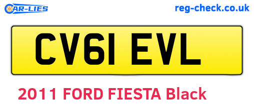 CV61EVL are the vehicle registration plates.