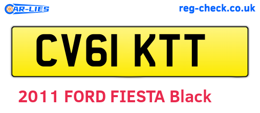 CV61KTT are the vehicle registration plates.