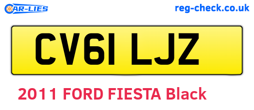 CV61LJZ are the vehicle registration plates.