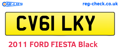 CV61LKY are the vehicle registration plates.
