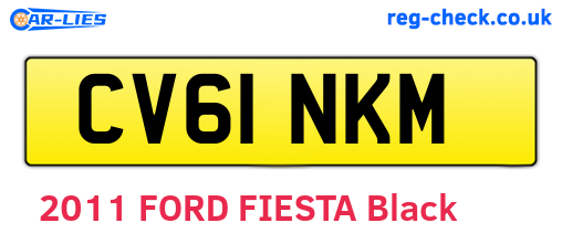 CV61NKM are the vehicle registration plates.