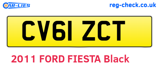 CV61ZCT are the vehicle registration plates.