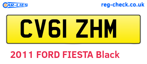 CV61ZHM are the vehicle registration plates.
