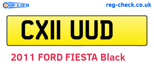 CX11UUD are the vehicle registration plates.