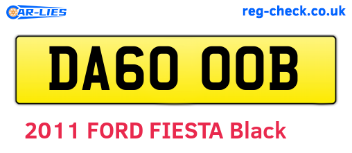 DA60OOB are the vehicle registration plates.