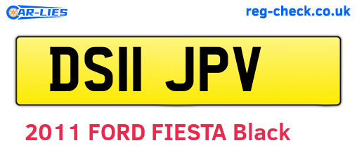 DS11JPV are the vehicle registration plates.