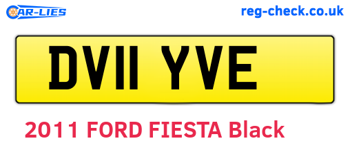DV11YVE are the vehicle registration plates.