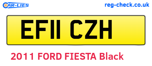 EF11CZH are the vehicle registration plates.