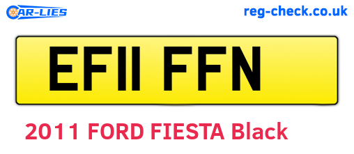 EF11FFN are the vehicle registration plates.