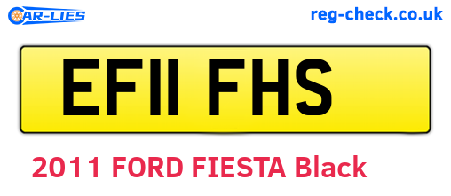 EF11FHS are the vehicle registration plates.
