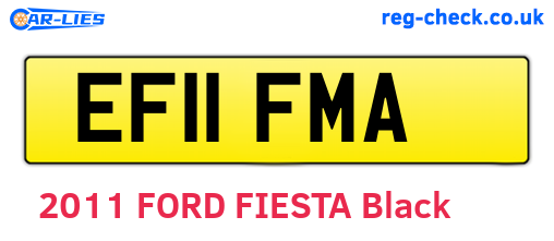 EF11FMA are the vehicle registration plates.