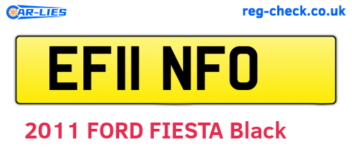 EF11NFO are the vehicle registration plates.