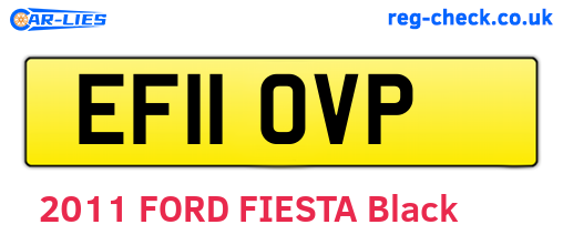 EF11OVP are the vehicle registration plates.