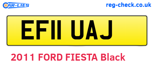 EF11UAJ are the vehicle registration plates.