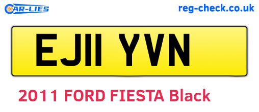 EJ11YVN are the vehicle registration plates.