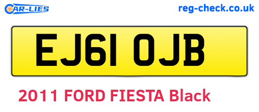 EJ61OJB are the vehicle registration plates.