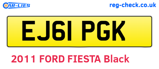 EJ61PGK are the vehicle registration plates.