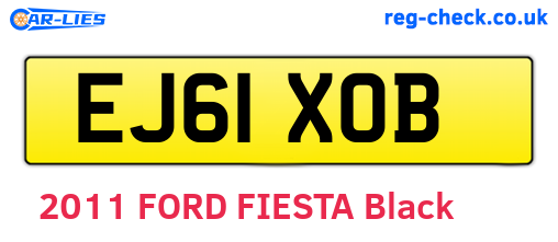 EJ61XOB are the vehicle registration plates.