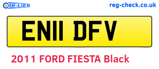 EN11DFV are the vehicle registration plates.
