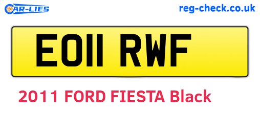 EO11RWF are the vehicle registration plates.